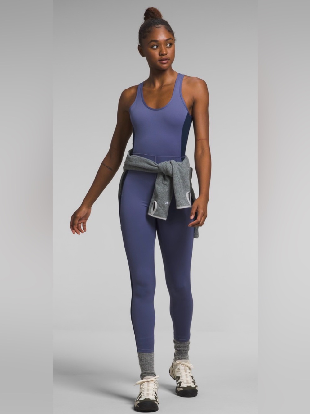 NWT The North Face Cave Blue/Summit Navy Dune Sky Onesie Long Women's Size XS - Picture 2 of 11